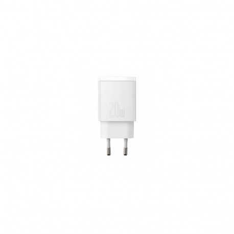 Mobile Charger - Baseus CCXJ-B02 Universal AC Fast Charger 20W with Dual Outputs White
