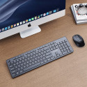Wireless Keyboard Mouse Set - Gembird KBS-WCH-04 Desktop Set QWERTY 1600 DPI USB Nano Receiver, Blac