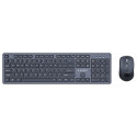 Wireless Keyboard Mouse Set - Gembird KBS-WCH-04 Desktop Set QWERTY 1600 DPI USB Nano Receiver, Blac