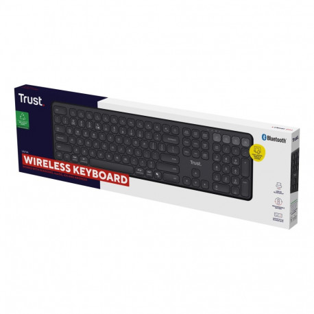 Keyboard - Trust Vaiya Universal USB RF Wireless Bluetooth Full-Size US English Black