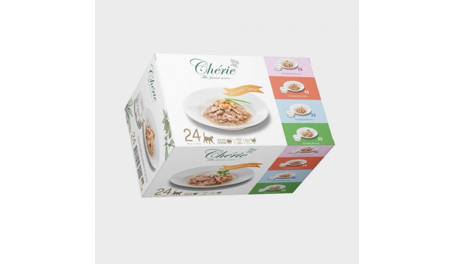 Cat Food - CHERIE Indoor Hairball Control Tuna in Gravy Wet Cat Food - 24x80g