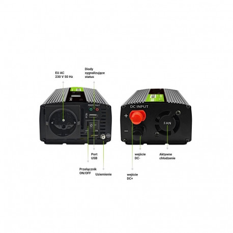 Car Inverter - Green Cell Powerinverter LCD 12v 500w/10000w