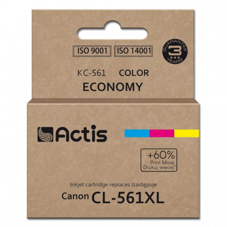 Ink Cartridge - Actis KC-561 Replacement for Canon CL-561XL, 18ml, High Yield, Blue, Purple, Yellow