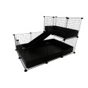 Cage - C&C Modular 3x2 + Loft 2x1 with Ramp Black