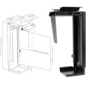 Computer Accessories - Techly ICA-CS 66 Under Desk CPU Holder - Black