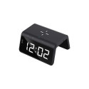 Wireless Charger - Havit W320 6-in-1 with Alarm Clock and RGB Backlighting, 15W, USB Type-A to Type-