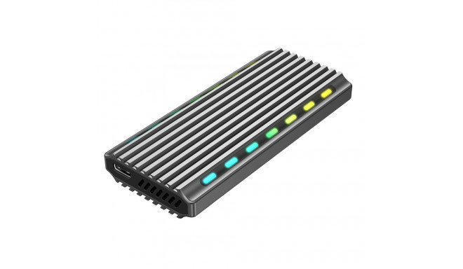 SSD Enclosure - Gembird EE2280-U3C-03 USB 3.1 RGB Aluminum Black