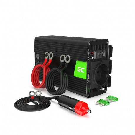 Power Adapter - Green Cell INV03DE 500W Auto/Indoor Black