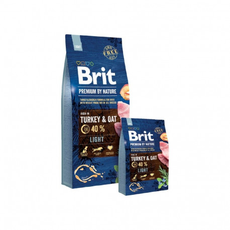 Dog Food - Brit Premium By Nature Light 15kg Apple/chicken/corn/turkey