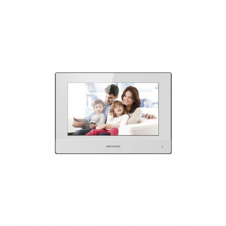 Video Door Entry System - Hikvision DS-KH6320-WTE1 7" Touchscreen 1024x600 Black, Silver