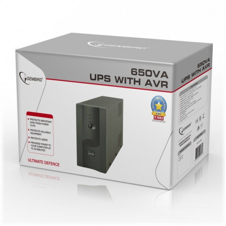 Uninterruptible Power Supply - Gembird Ups-pc-652a 0.65 Kva 390w 3 Ac