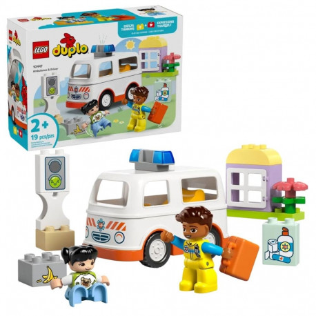 Toy Set - LEGO DUPLO 10447 Ambulance with Driver 19 Pieces
