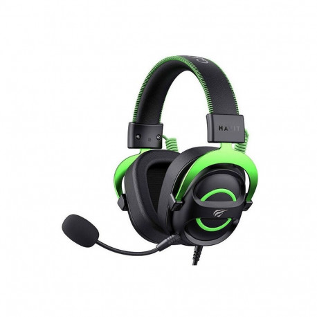 Gaming Headset - Havit H2002E Wired 2m Cable Boom Mic 20-20kHz Impedance 32Ω Black/Green