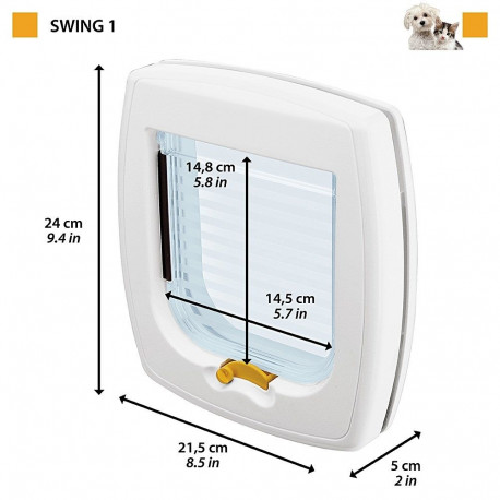 Pet Door - Ferplast Swing 1 Brown