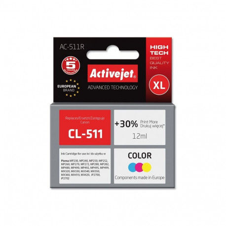 Ink Cartridge - Activejet Ac-511r, Black