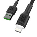 Lightning Cable - Green Cell KABGC05 1.2m USB A Black