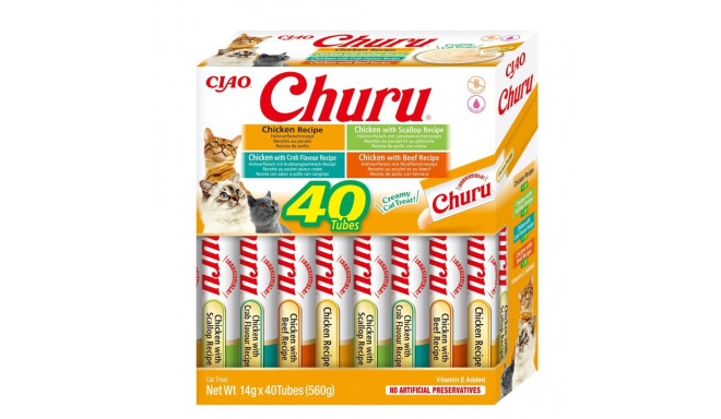 Cat Treats - Inaba Churu Variety Box 40 X 14g, Blue