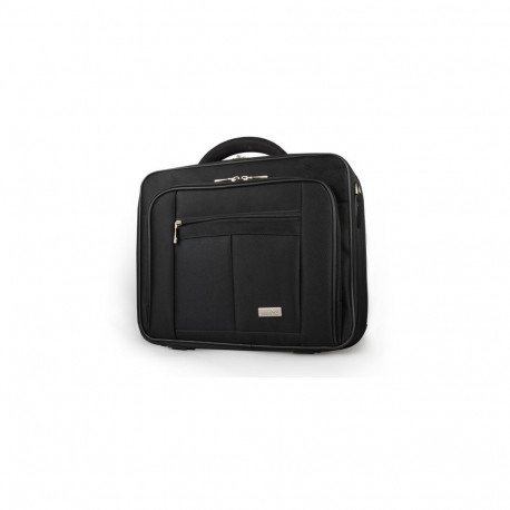 Laptop Case - NATEC Boxer 15.6" Nylon Briefcase with Shoulder Strap Black