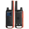 Two-Way Radio - Motorola T82 Twin Pack 16 Channels Rechargeable Black, Orange