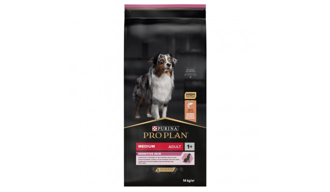 Dry Dog Food - Purina Medium Adult Sensitive Skin 14 kg Salmon Flavor