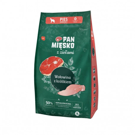 Dry Dog Food - PAN MIĘSKO Beef & Rabbit 9kg Grain-Free
