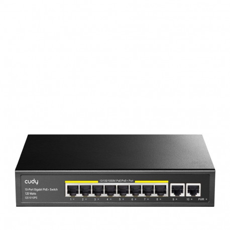 Network Switch - Cudy GS1010PE Gigabit PoE 10-Port Black