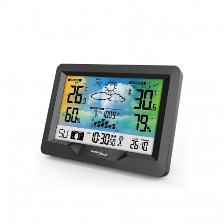 Weather Station - Greenblue GB540 Wireless with Alarm, Clock, Temperature Range -20 to 65 °C