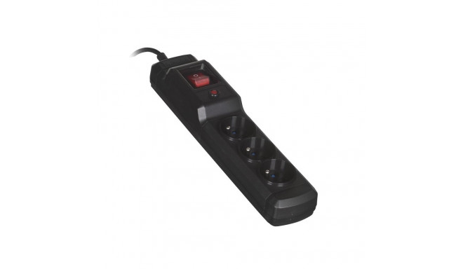 Power Strip - Activejet COMBO-IEC-3G 3x Type E Outlets 1.5m Cable Black