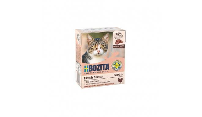 Cat Food - BOZITA Fresh Menu Chicken Liver in Gravy 370g Grain-Free