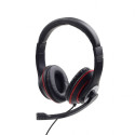 Gaming Headset - Gembird Mhs-03-bkrd Wired Headband Black/red