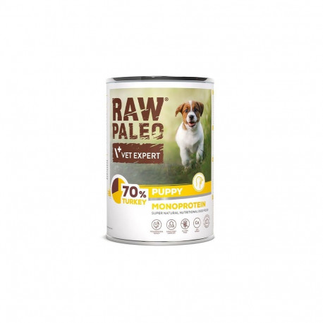 Wet Dog Food - RAW PALEO Puppy Turkey Monoprotein 400g