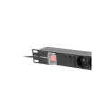 Power Strip - Lanberg 19" 1u 16a 6x230v 2m