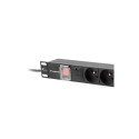 Power Strip - Lanberg PDU 1U 16A 7x230V 2m Black