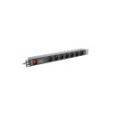 Power Strip - Lanberg 1u 10a 7x 230v 2m