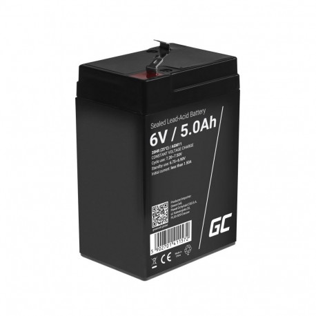 UPS Battery - Green Cell AGM11 6V 5Ah Sealed Lead Acid Black
