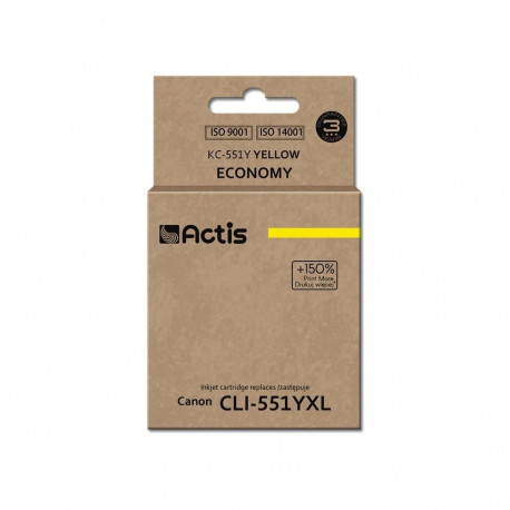 Ink Cartridge - Actis KC-551Y Compatible With Canon CLI-551Y Yellow