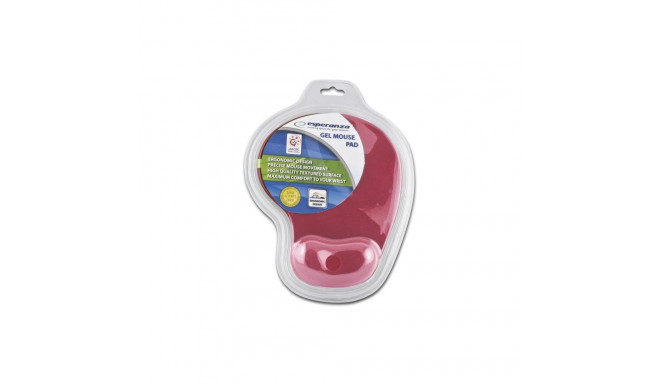 Mouse Pad - Esperanza EA137R Gel Wrist Rest Non-Slip Base Red