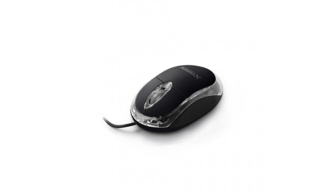 Mouse - TITANUM XM102K Optical 1000 DPI USB Type-A Ambidextrous Black, Chrome