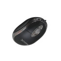 Mouse - TITANUM XM102K Optical 1000 DPI USB Type-A Ambidextrous Black, Chrome