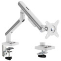 Monitor Holder - Ergo Office Er-751 Adjustable Desk Holder White And Silver Colors.