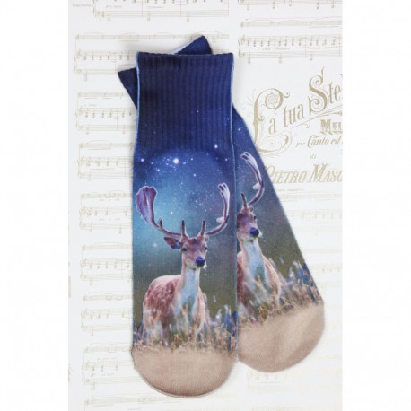 SOKISAHTEL WOOD kitse pildiga prinditud sokid 444