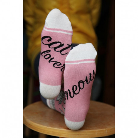 SOKISAHTEL CAT LOVER roosad sokid naistele 444