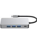 TECH-PROTECT HB05 HUB ADAPTER 9IN1 TYPE-C + USB2.0 + USB3.0 + HDMI 4K 60HZ + SD/TF + PD100W + RJ45 1