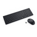Dell Compact KM555 Silent Wireless Keyboard and Mouse, RF Wireless + Bluetooth, LT, Black