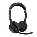 Jabra Evolve2 55 UC Stereo Link380a Wireless Headset Bluetooth USB-A, Charging Stand, Black