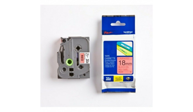Brother TZe-441 (TZE441) Laminated Label Tape cassette Black on Red 18mm, 8m