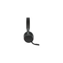 Jabra Evolve2 75 UC Wired & Wireless Headset, Bluetooth, USB-A, Charging Stand, Black