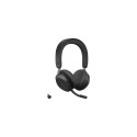 Jabra Evolve2 75 MS Teams Wireless Headset, Bluetooth, USB-C, Black