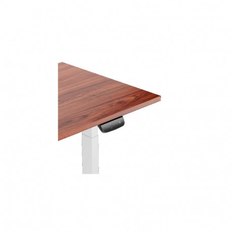 Adjustable Height Table Up Up Thor White, Table top L Dark Walnut