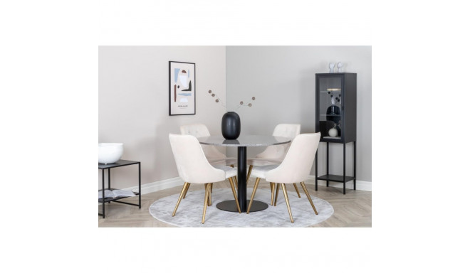 Elegantne söögilaud ja toolid komplekt